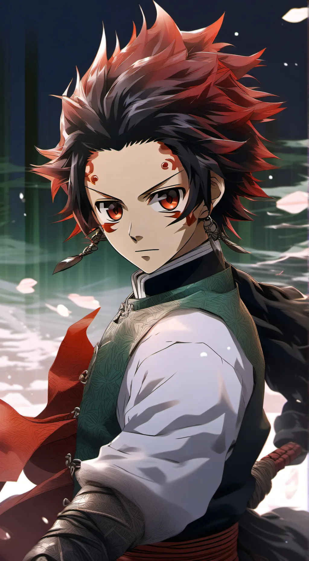 ai character: tanjiro background