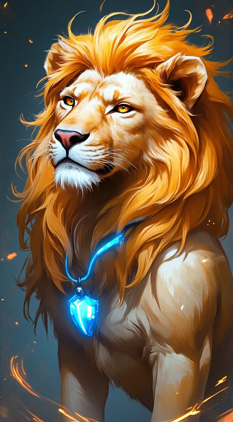 ai character: Lean Lion🎵🦁 background