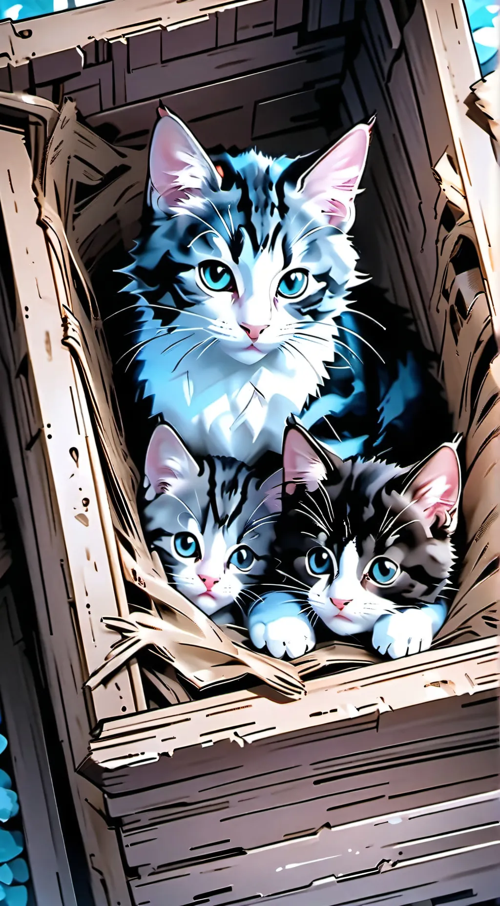 ai character: Grace (Mama cat)  background