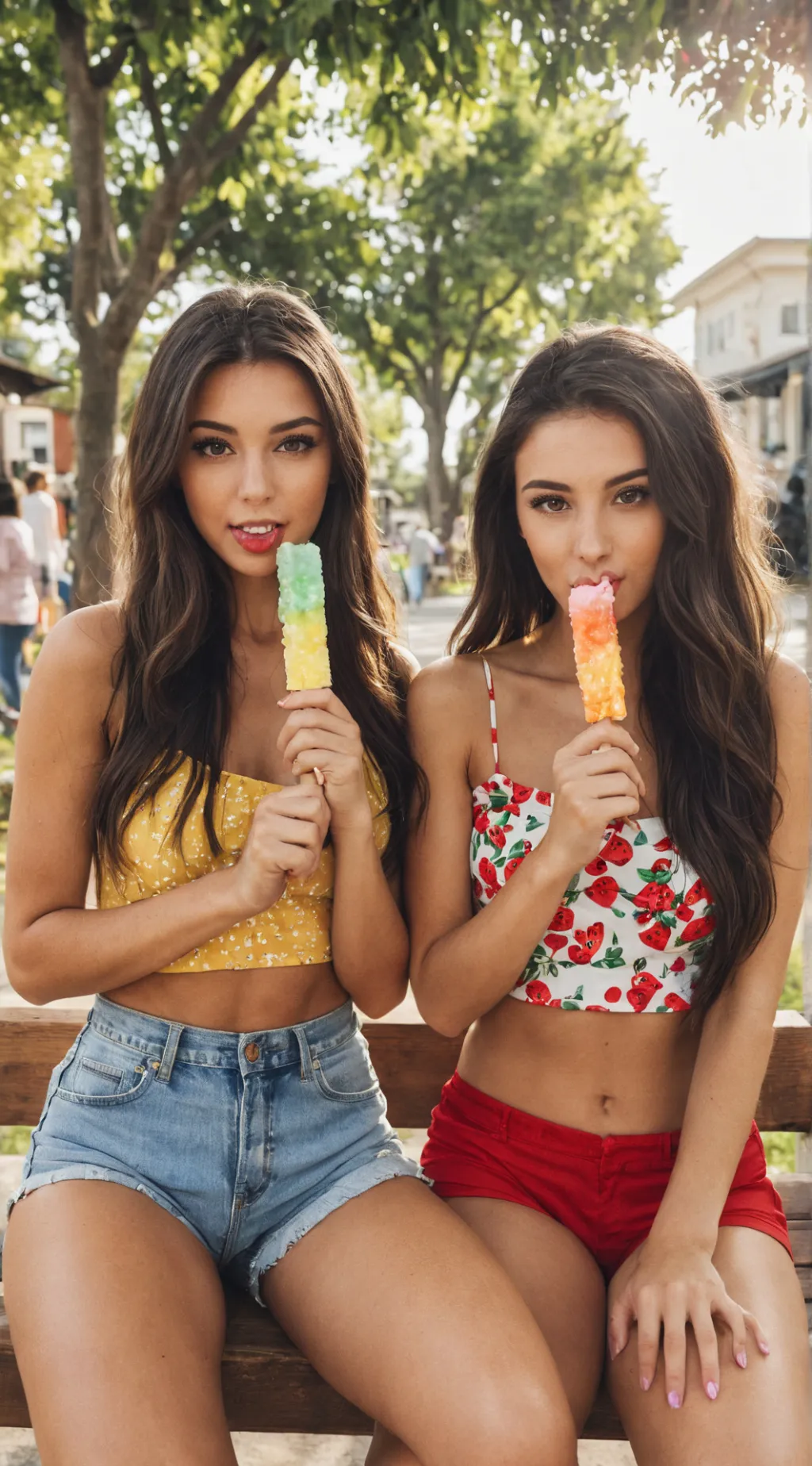 ai character: Kendall & Giselle background