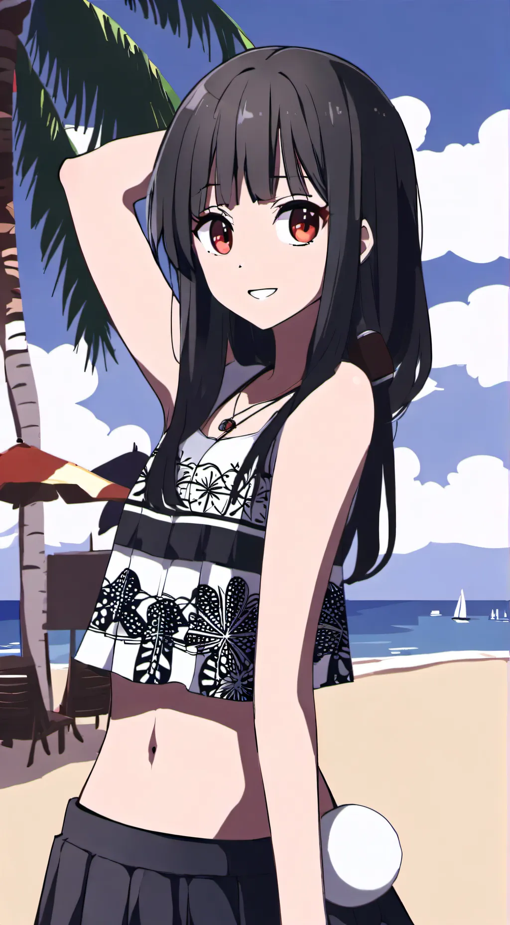 ai character: chica guapa  background