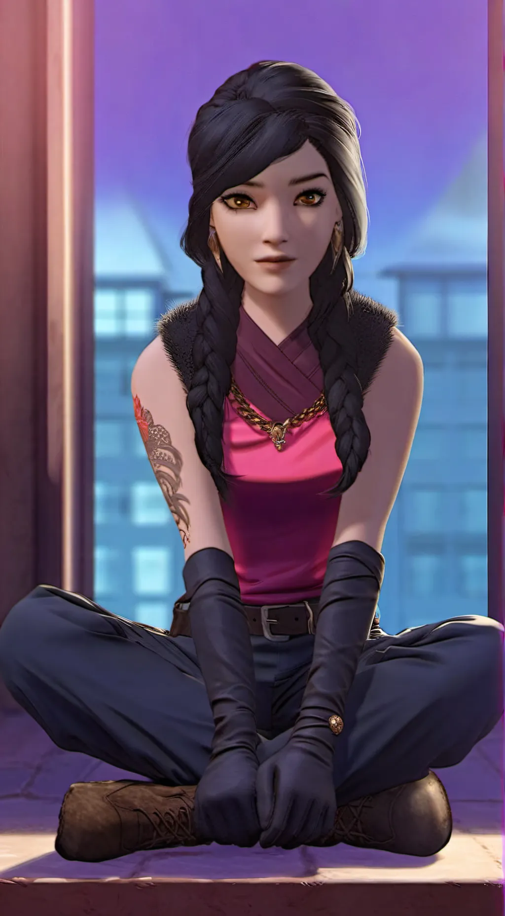 ai character: Megumi  background