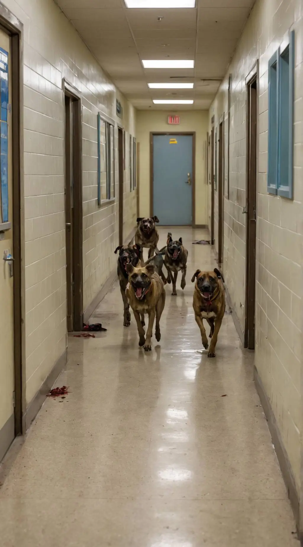 ai character: ZOMBIE DOGS background