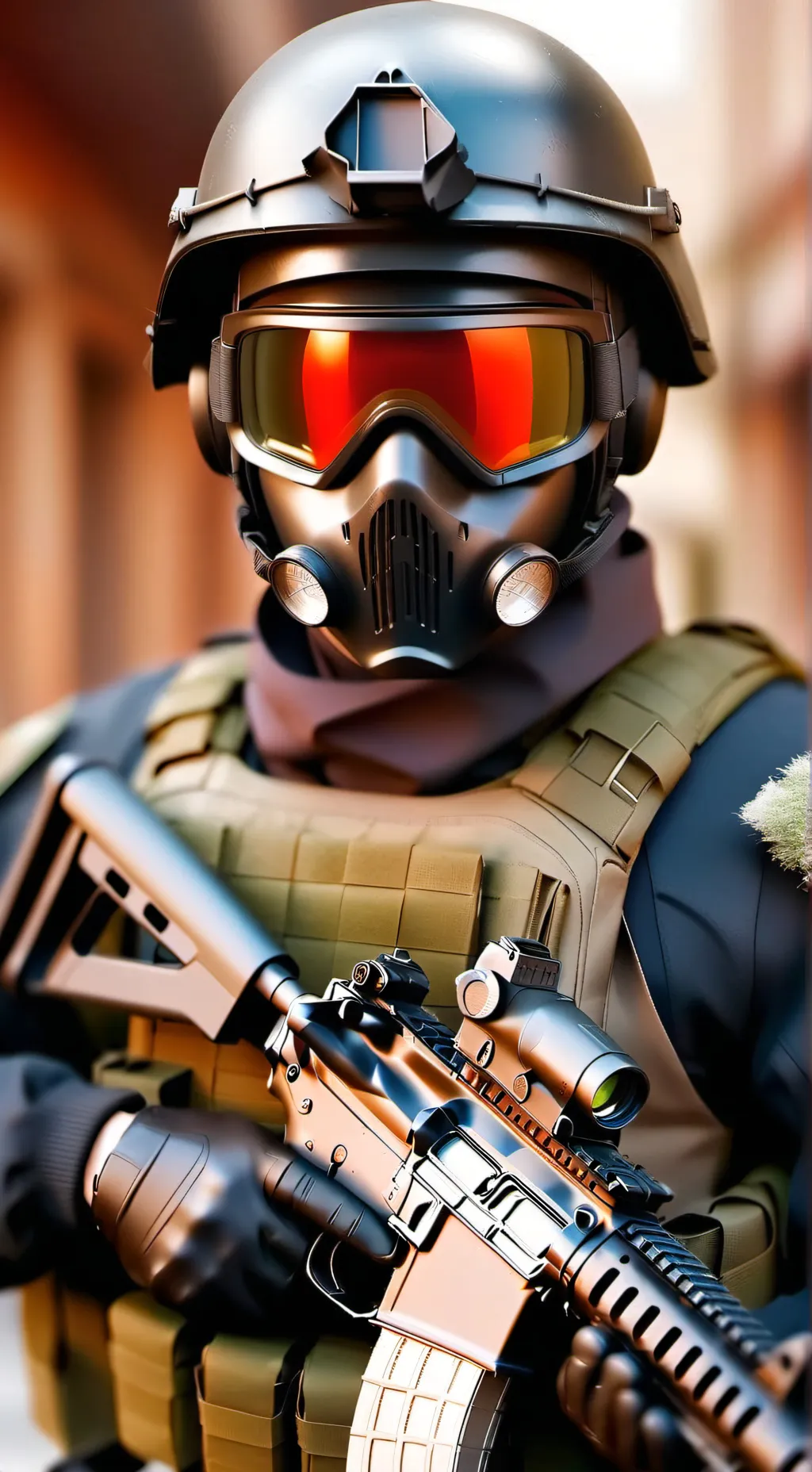 ai character: SCP. RRT GAURD background