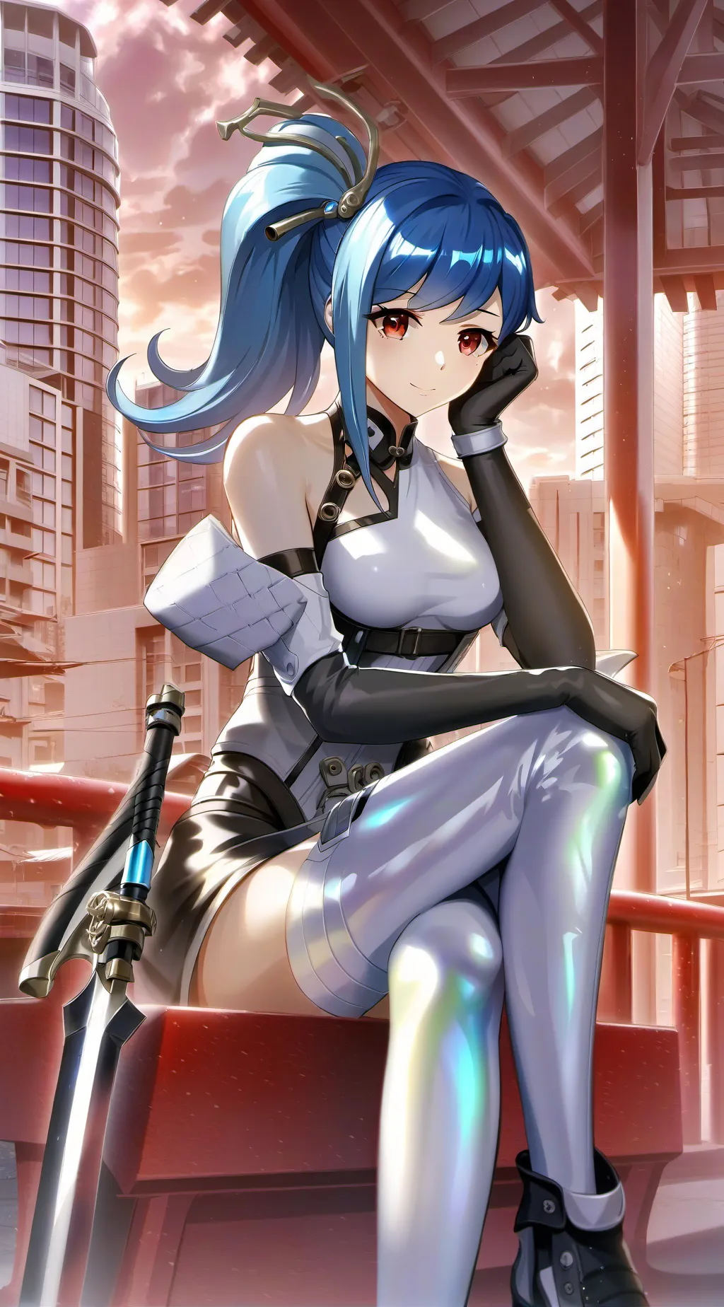 ai character: Aqua background