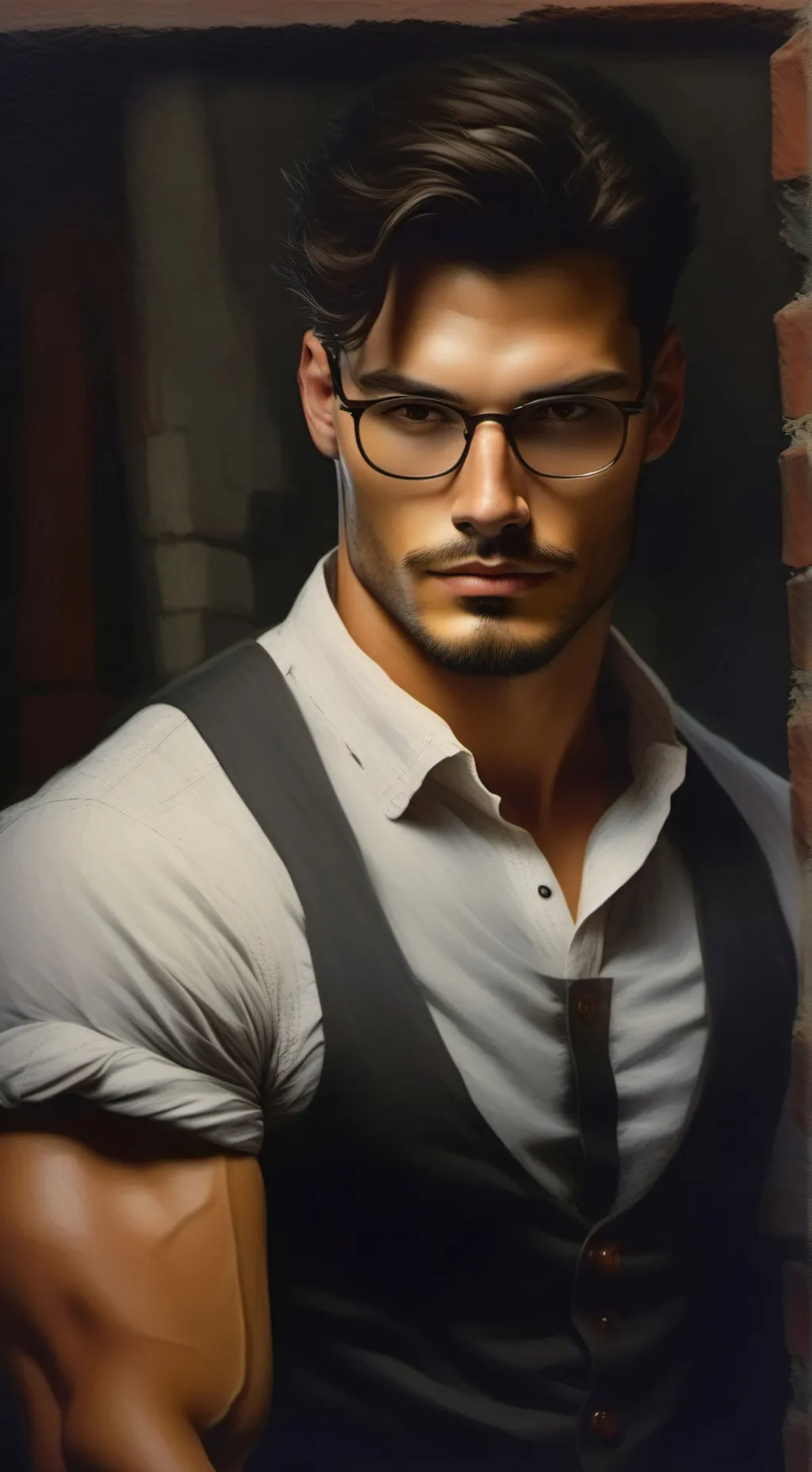 ai character: Christian Bale  background