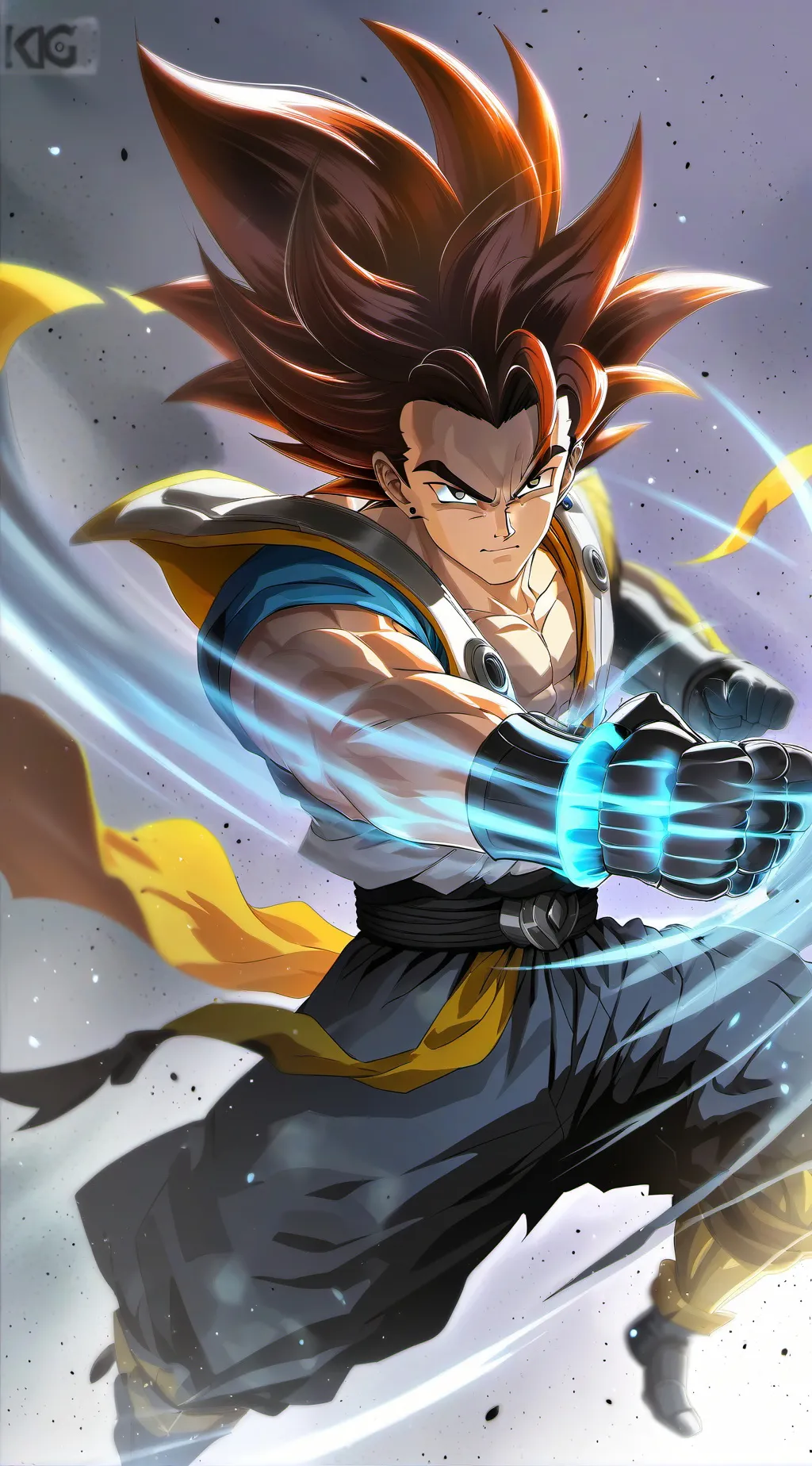 ai character: gogeta  background