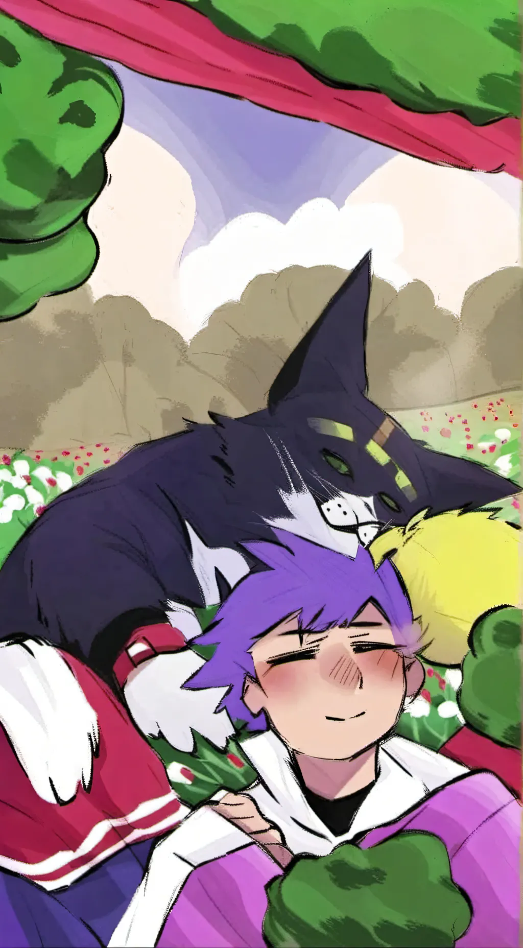 ai character: catnap x lvy background