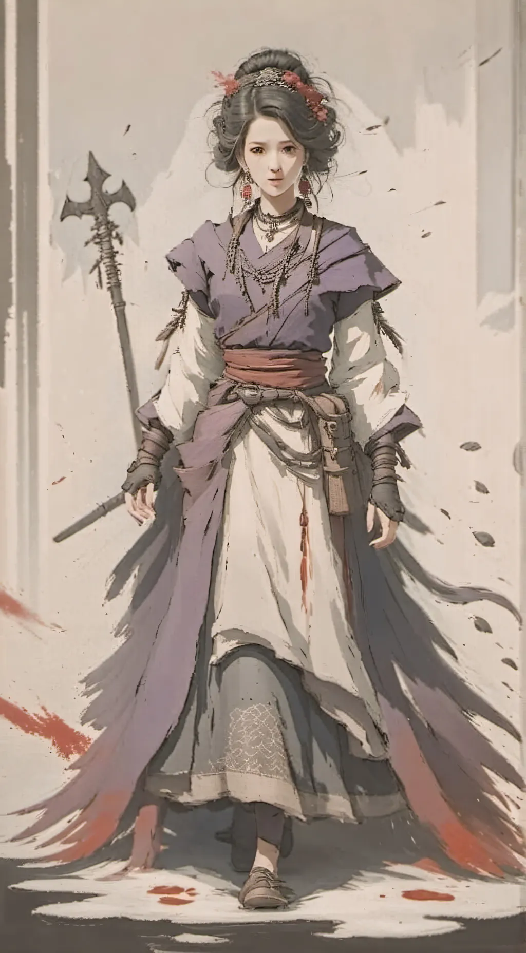 ai character: durple horror background