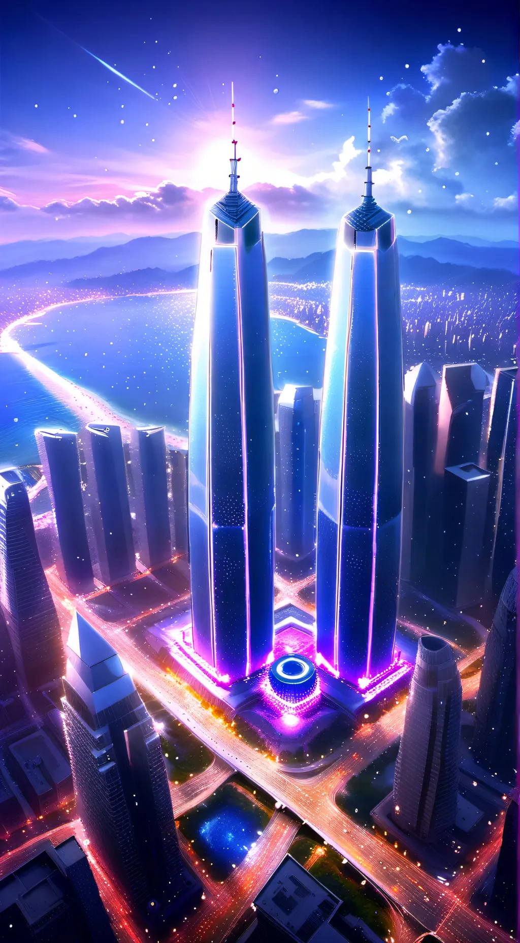 ai character: the twin towers background