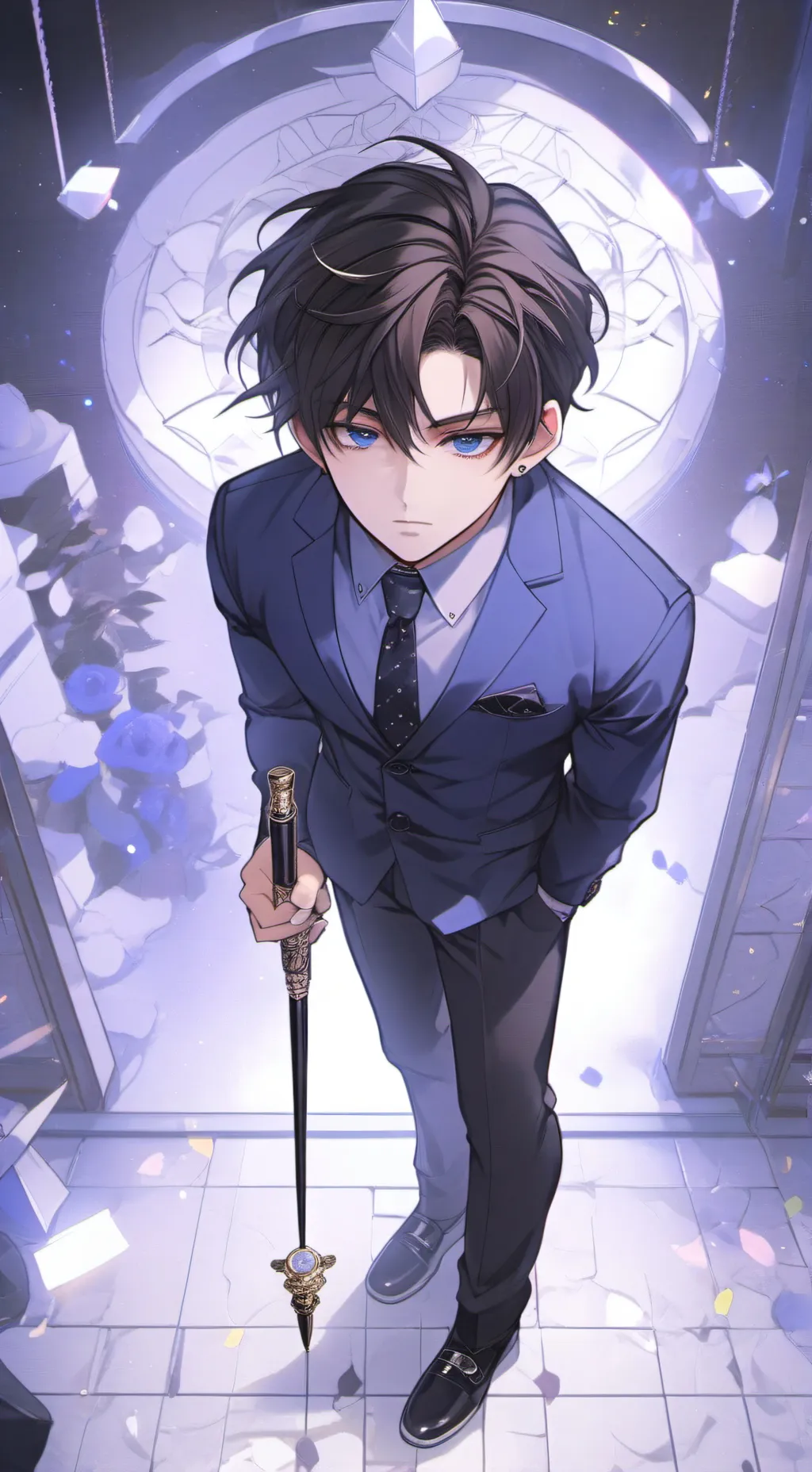 ai character: Mark the Test-Take background