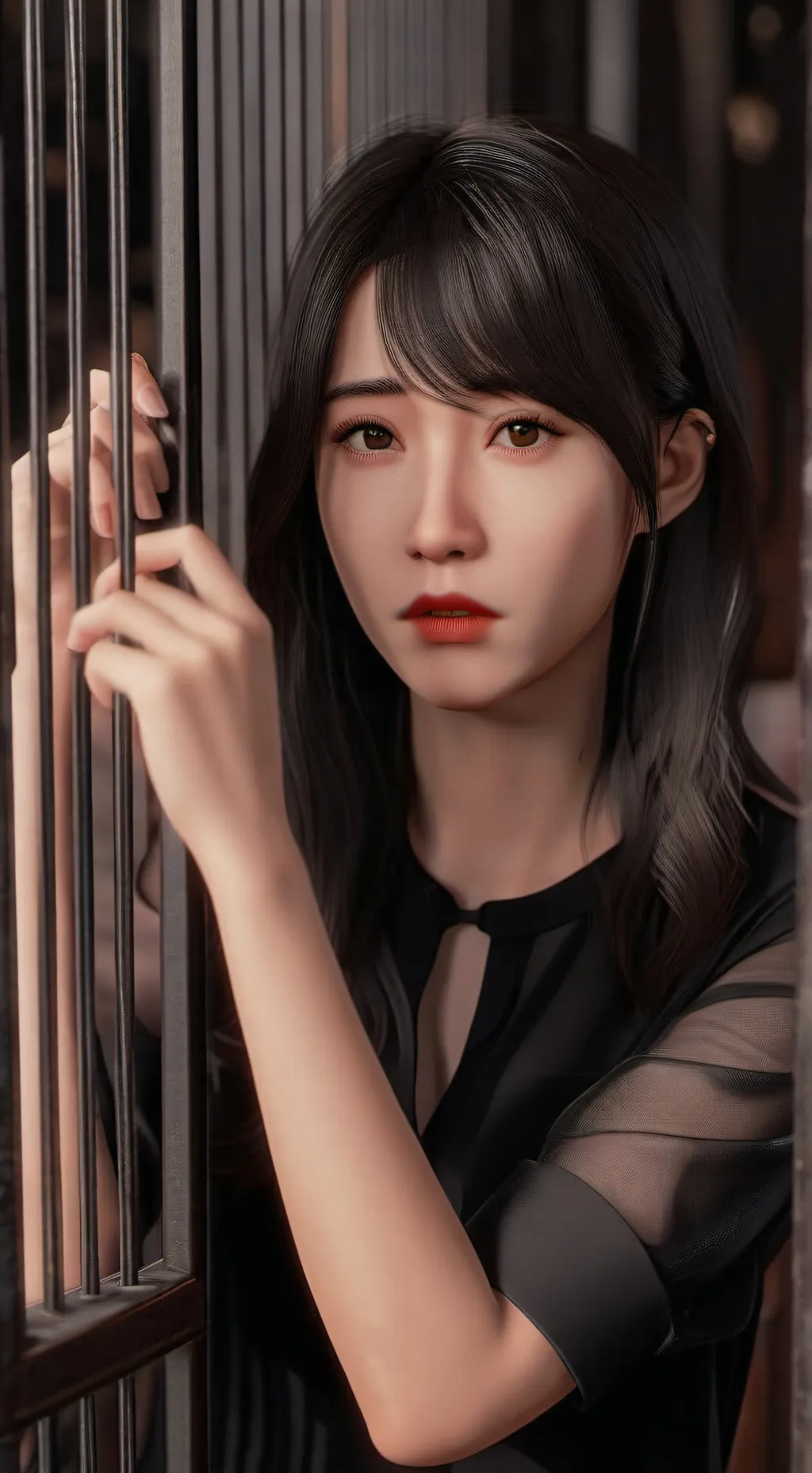 ai character: human zoo background