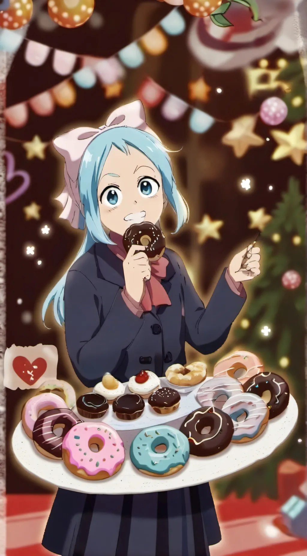 ai character: Momcat and orangec background