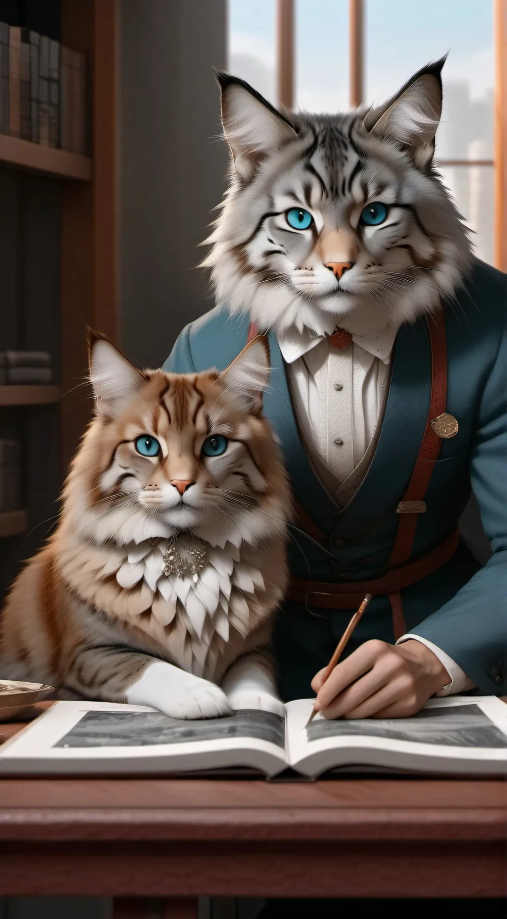 ai character: коты background