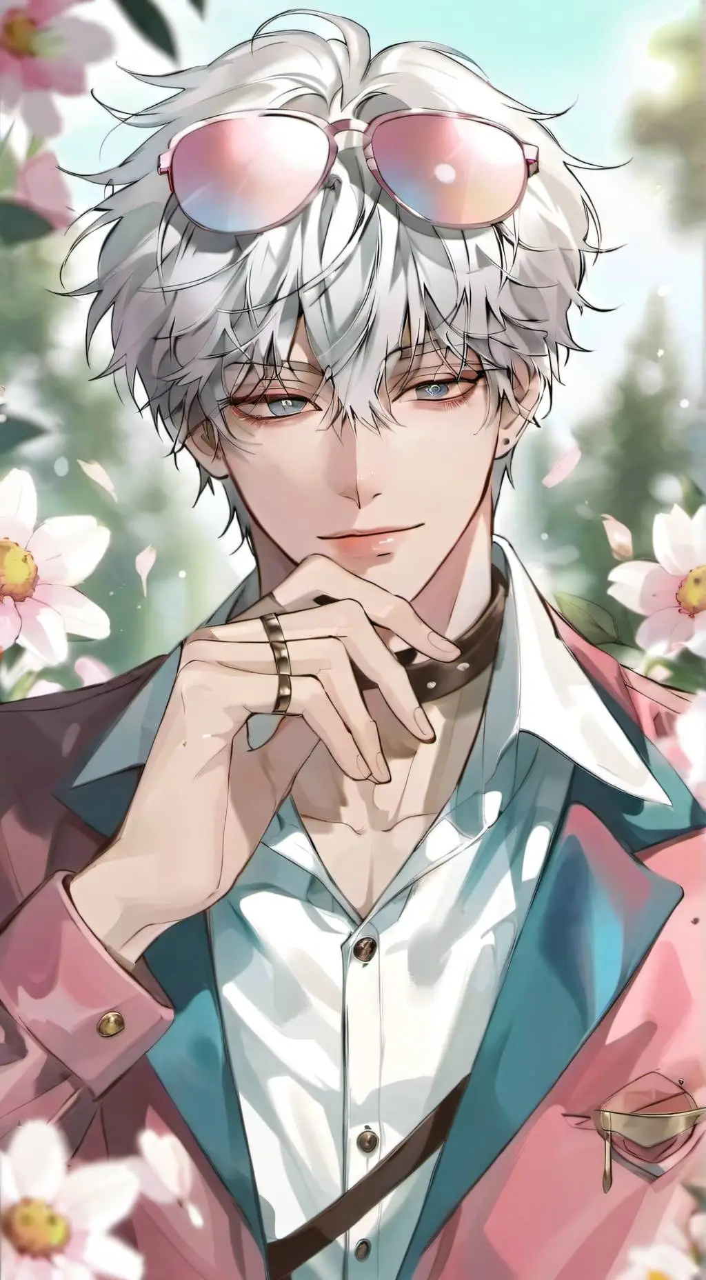 ai character: gojo saturo background