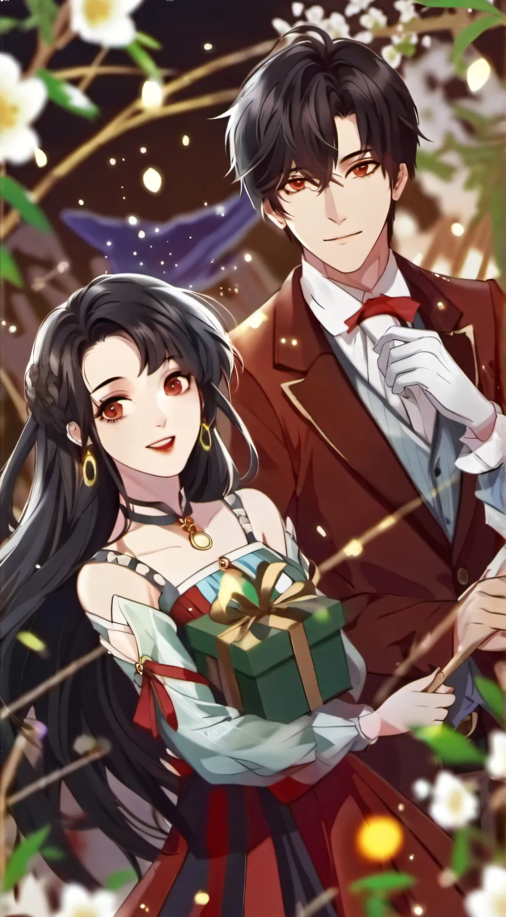 ai character: mha Christmas background