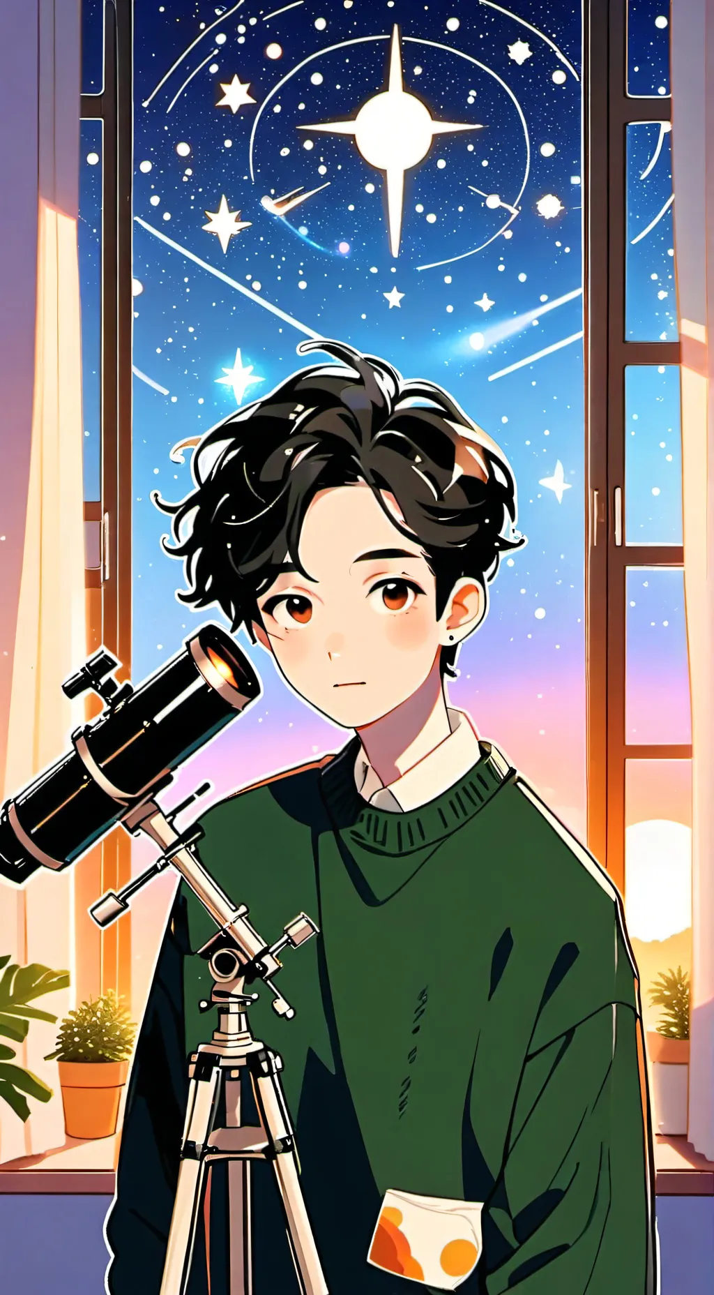 ai character: Aurora Quasar background