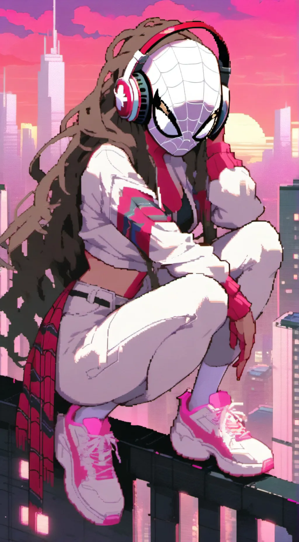 ai character: Spiderwoman background