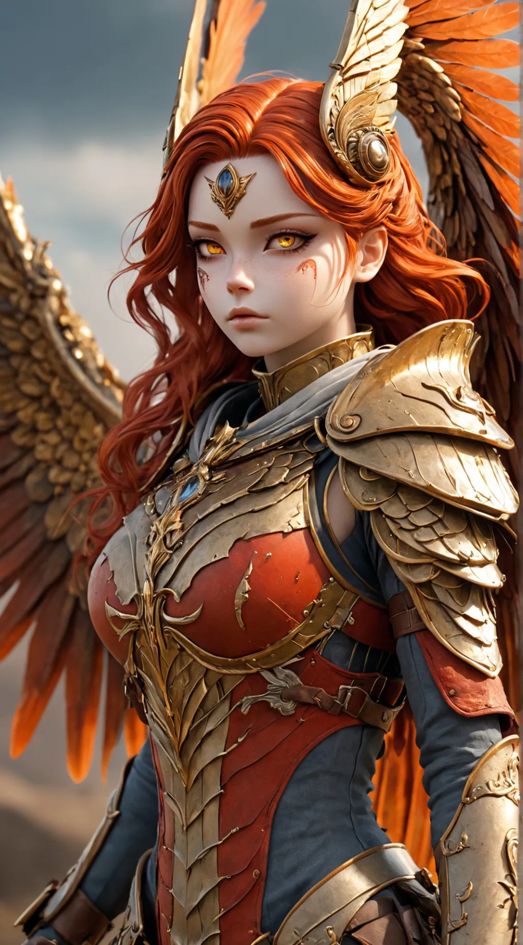 ai character: Scarlet Valkyrie background