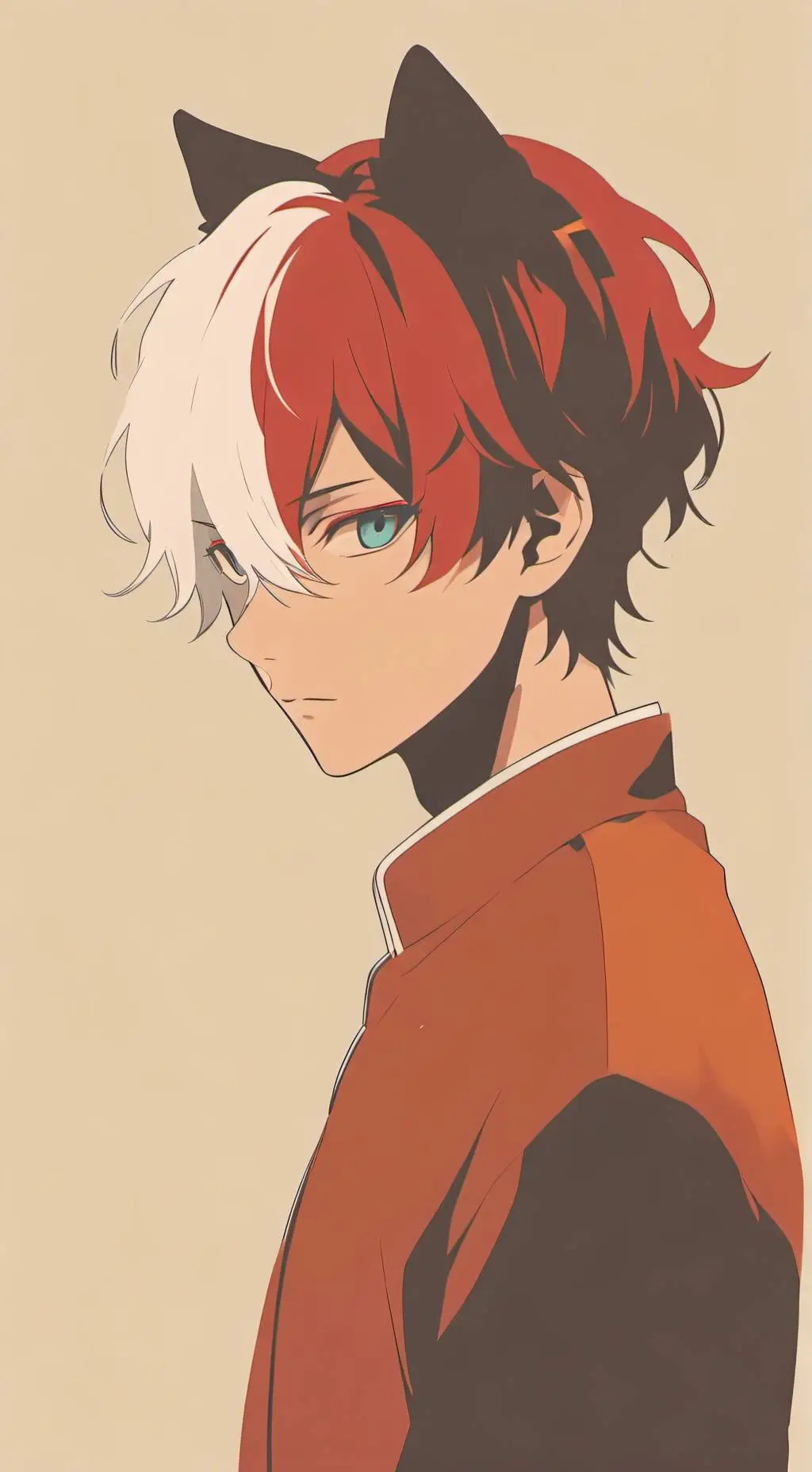 ai character: MHA(Todoroki 😺) background