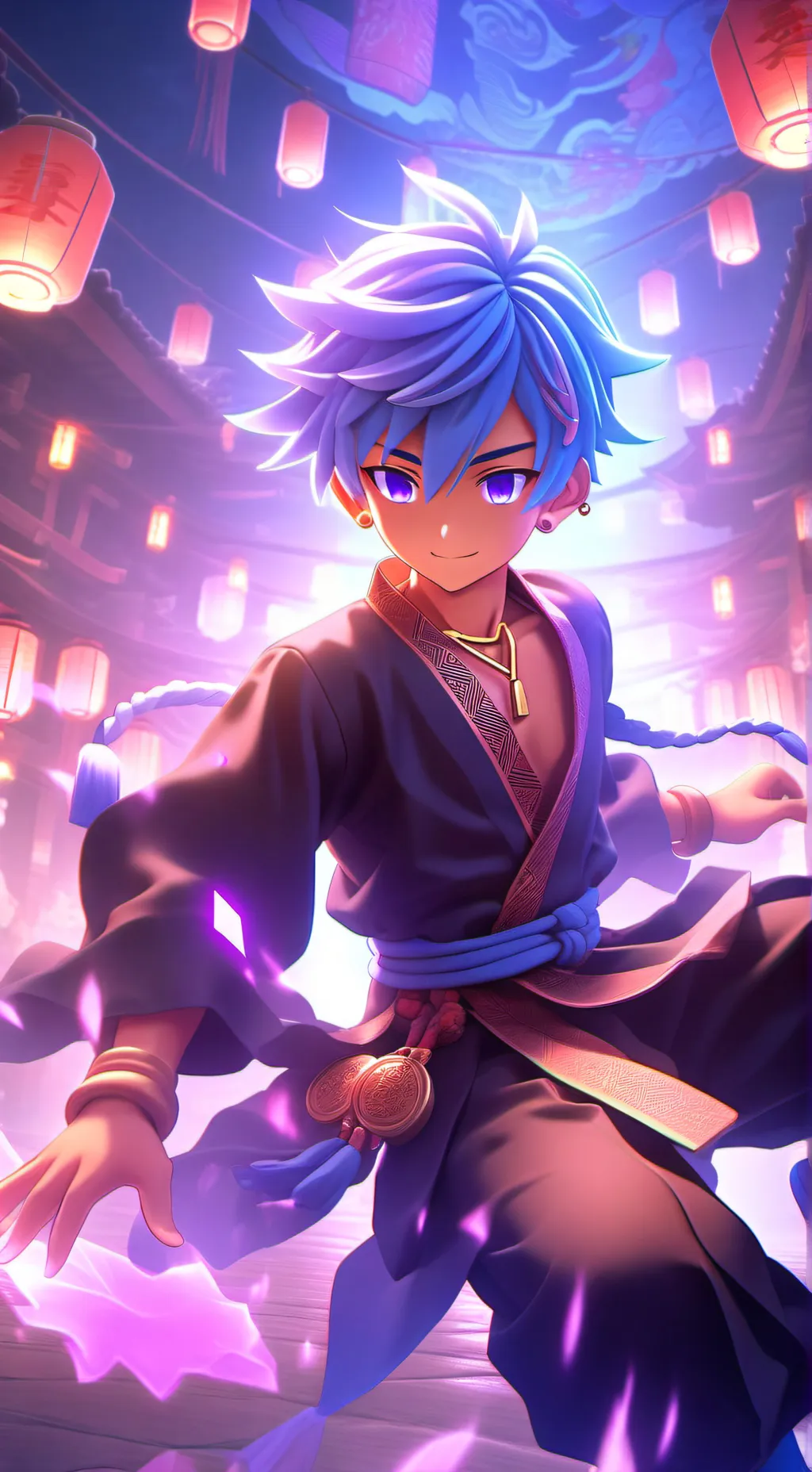 ai character: Korean boy background