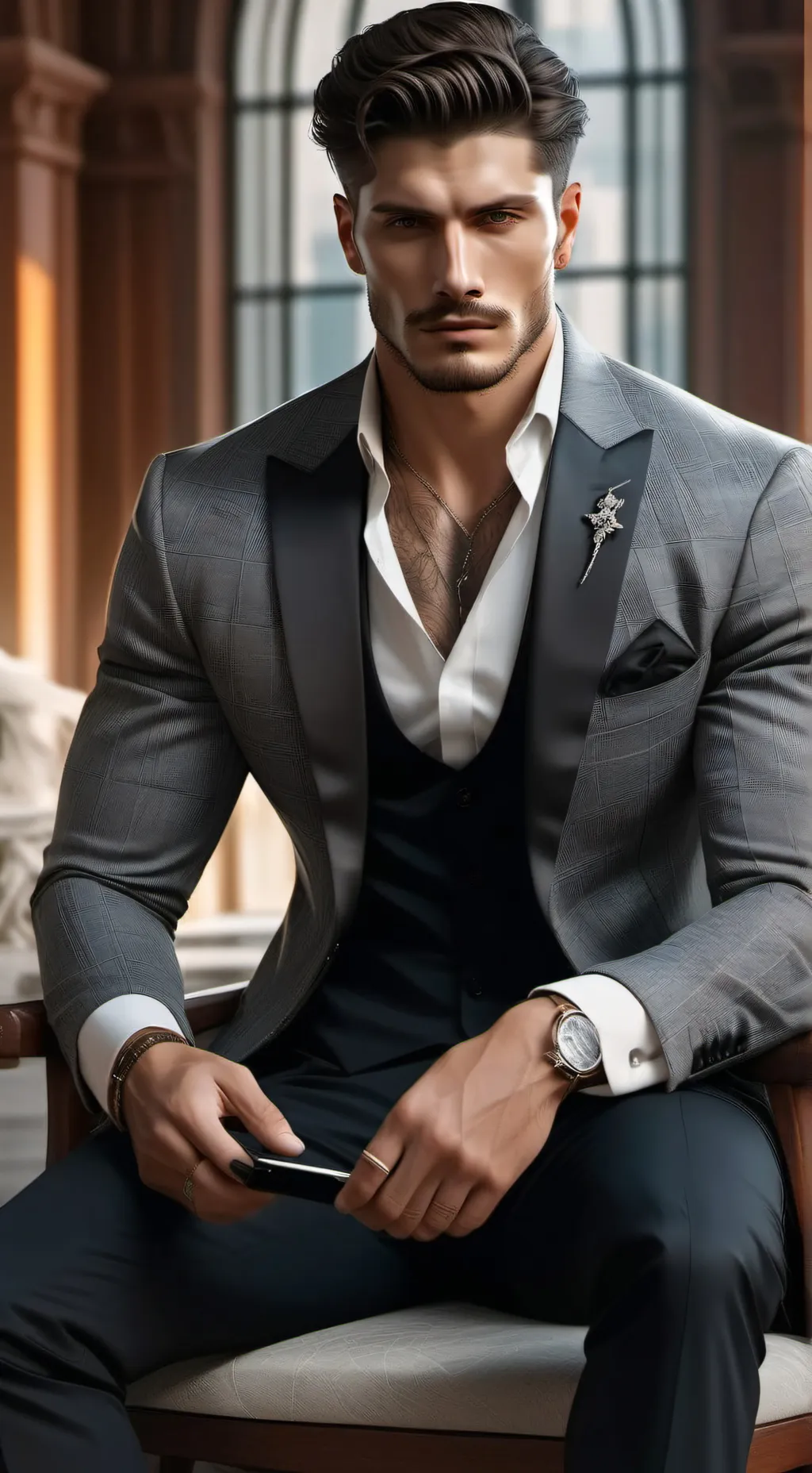 ai character: Rajveer Singhania  background