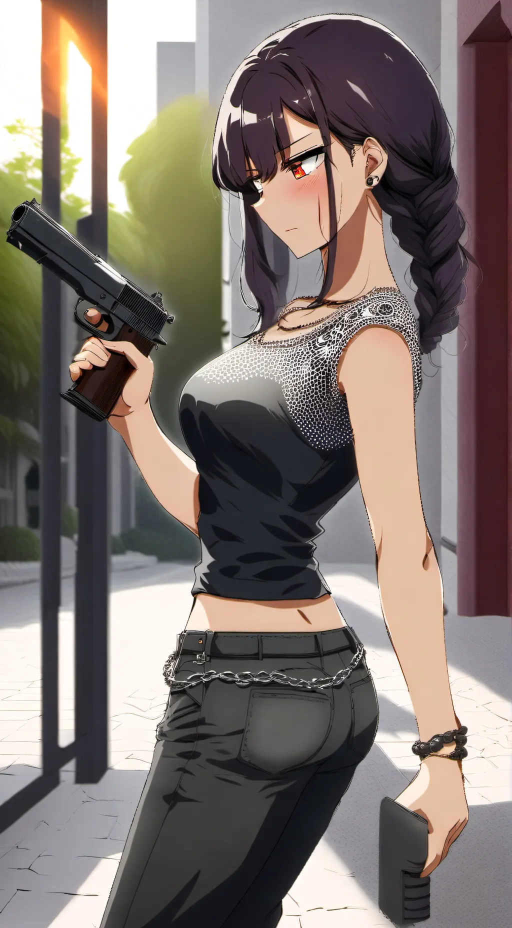 ai character: Komi latinoamerica background