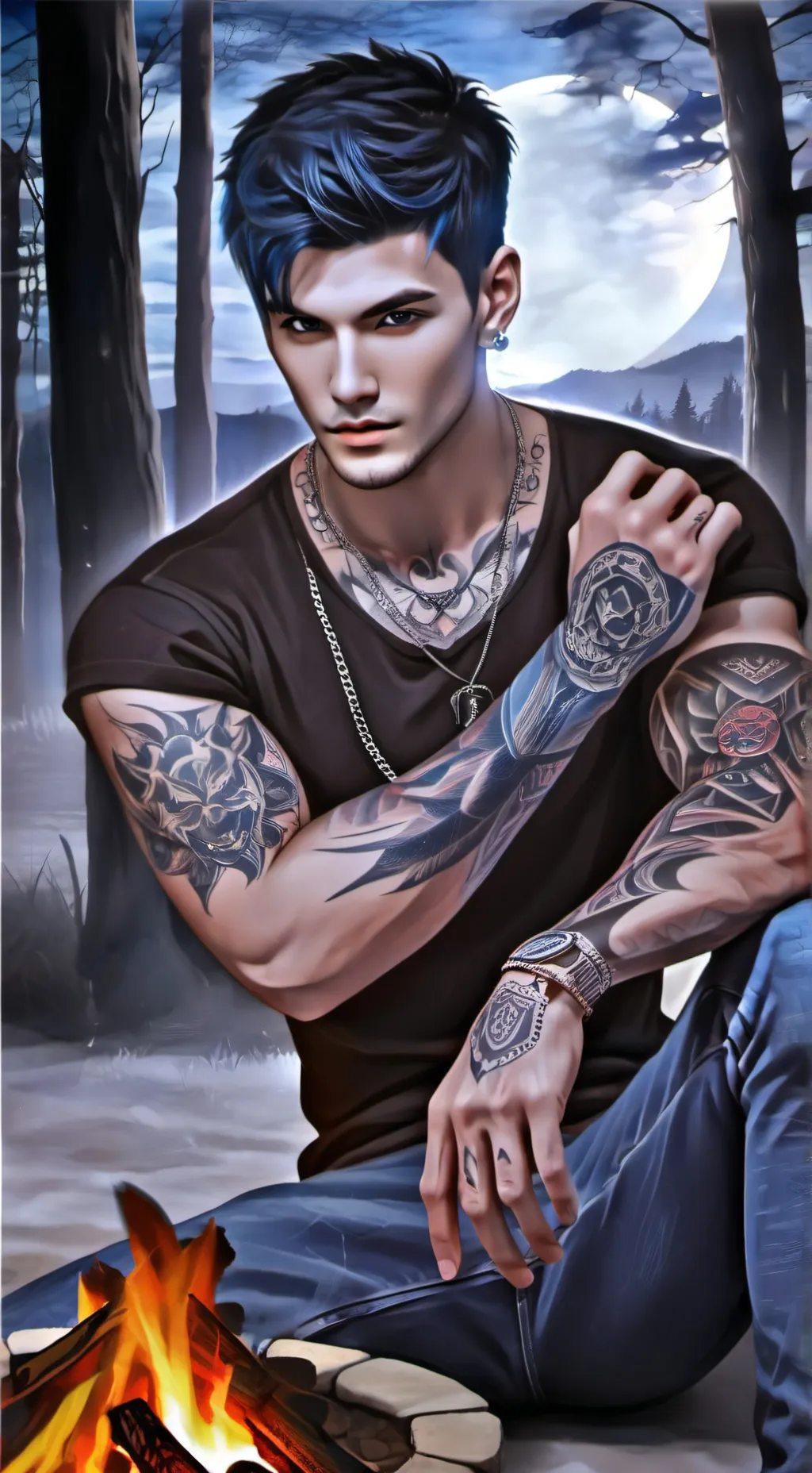 ai character: Lander background