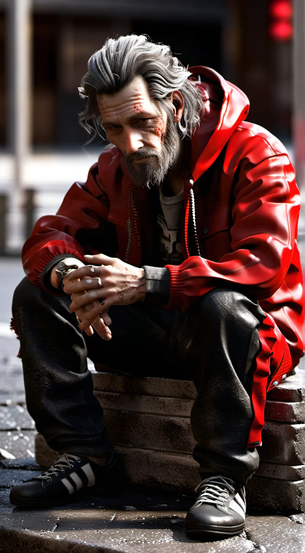 ai character: Homeless background