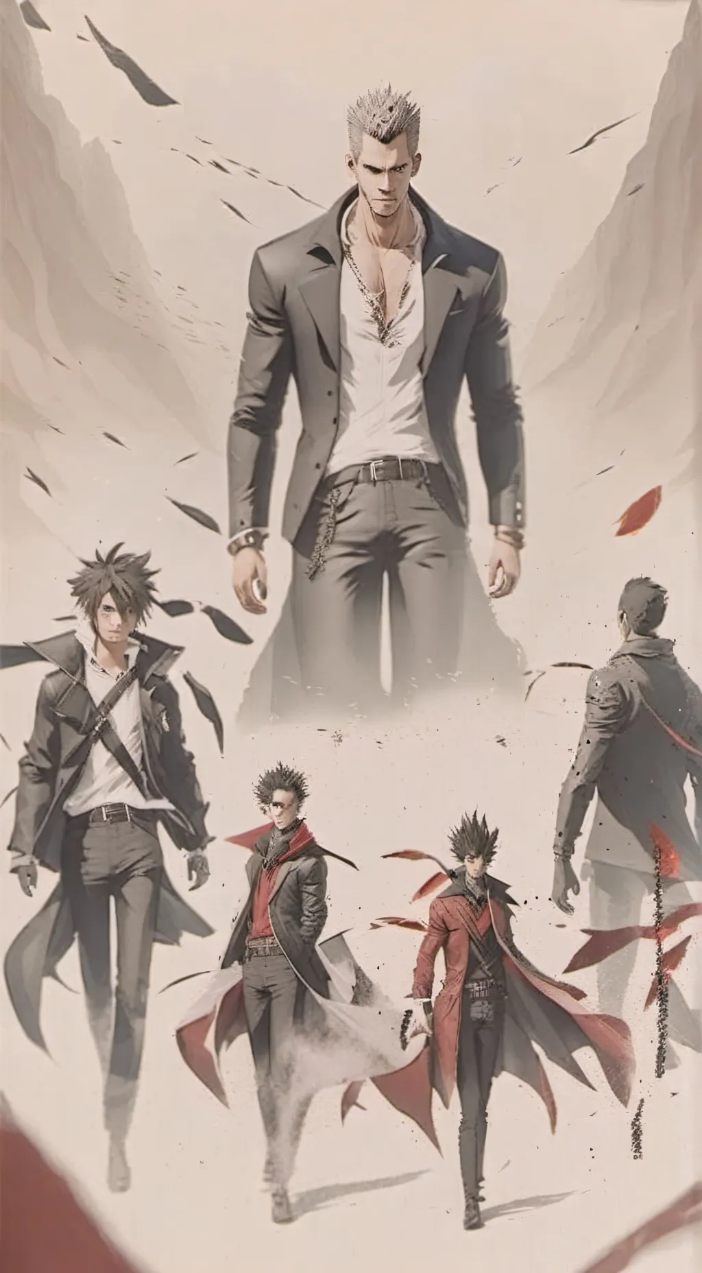 ai character: Garou x kny  background