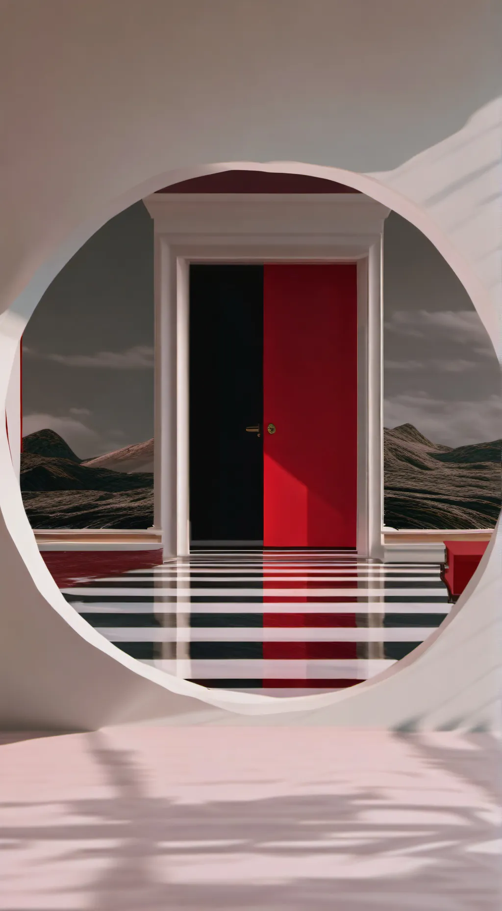 ai character: The red door background