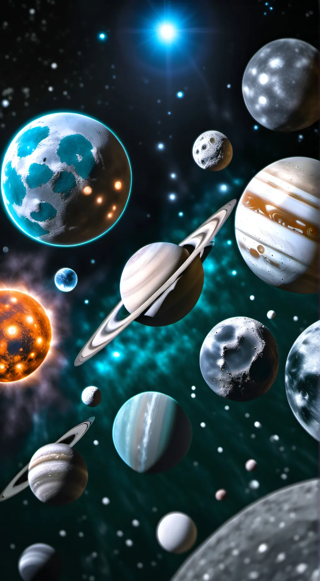 ai character: 🌌Solar System🌌 background