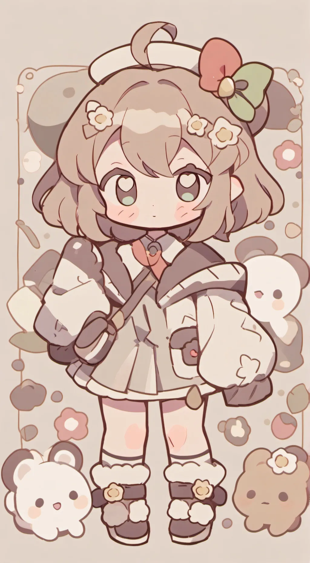 ai character: HH horror movie background