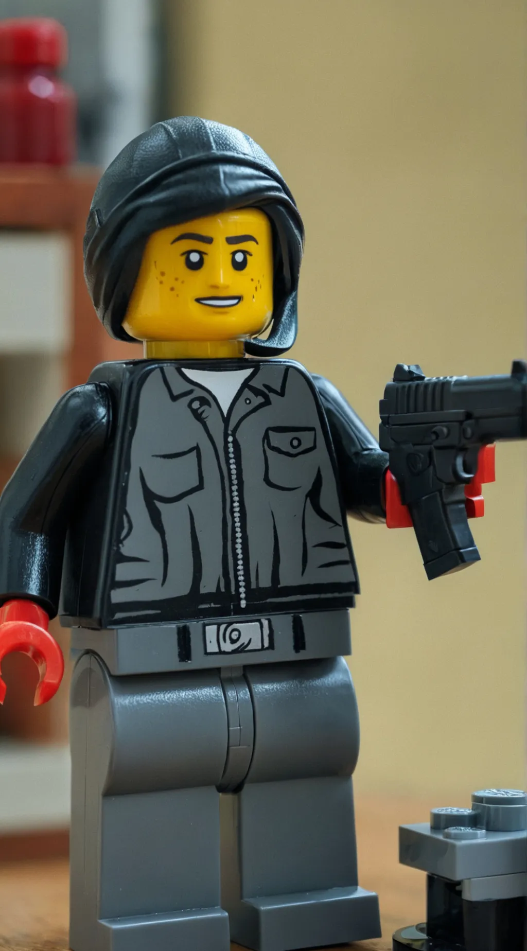 ai character: LEGO background