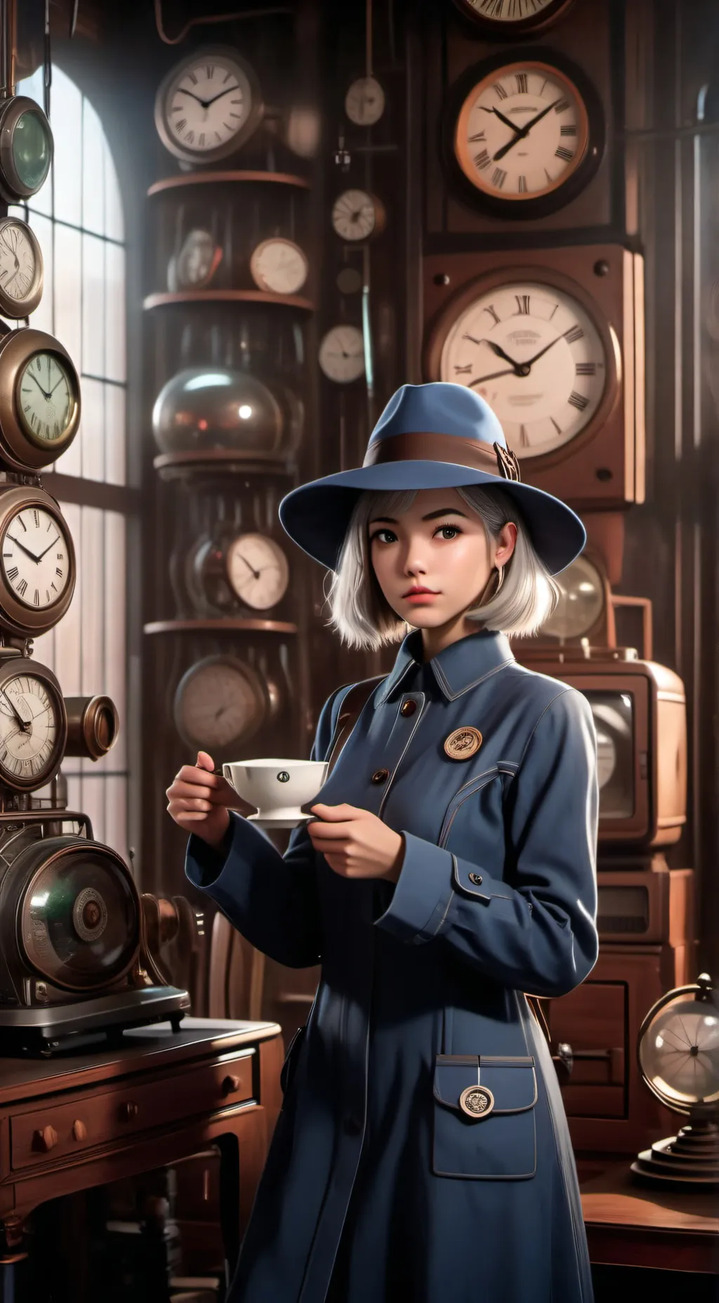 ai character: The Time-Traveling Tea Enthusiast background