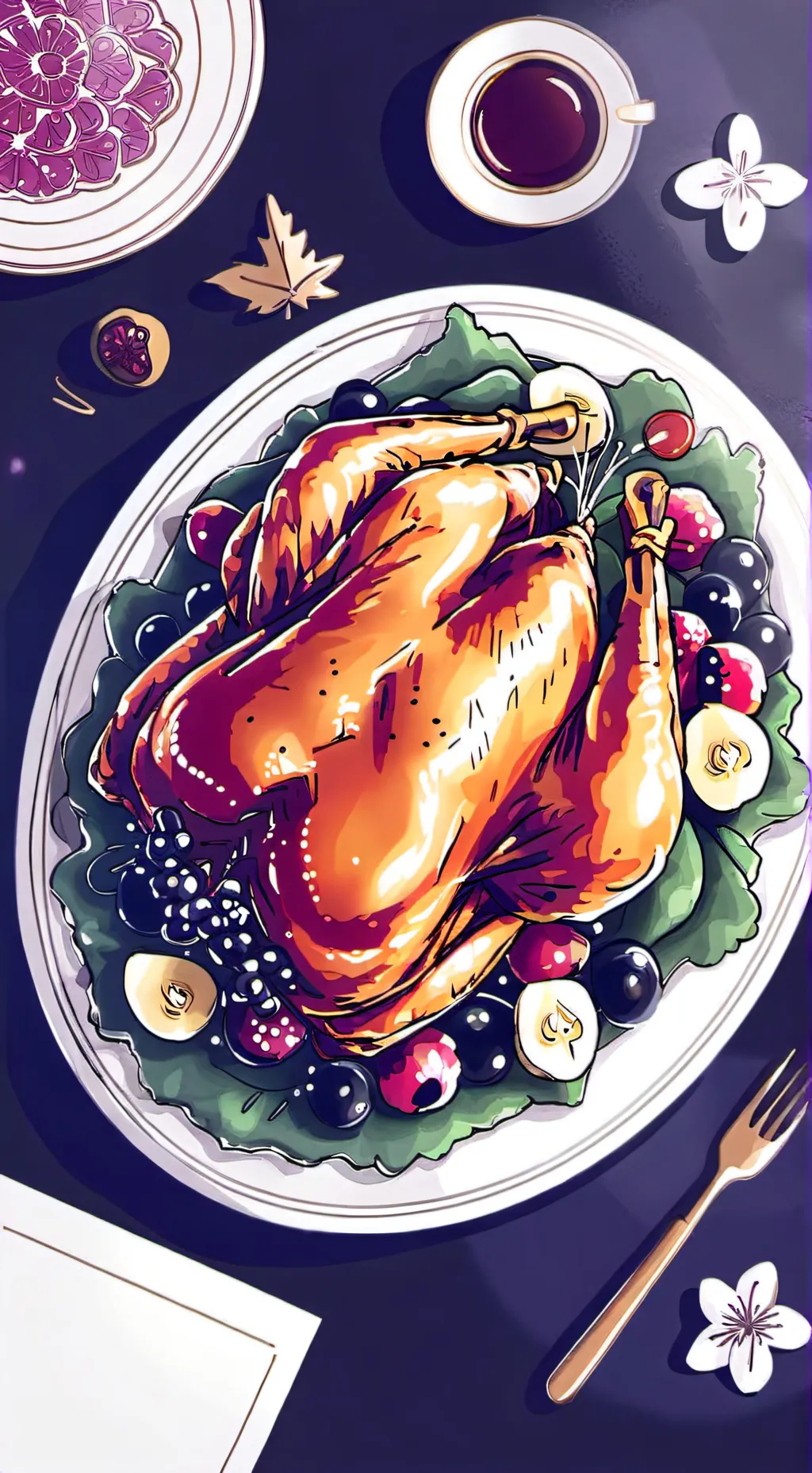 ai character: roasting background