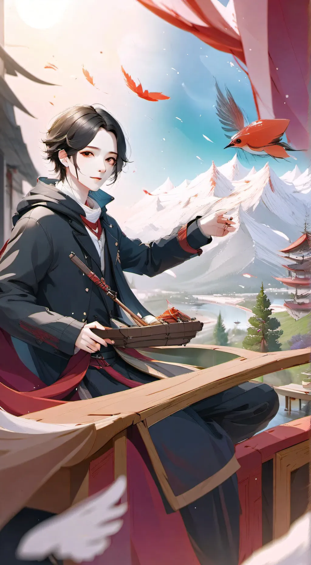 ai character: Supergirl&superman background