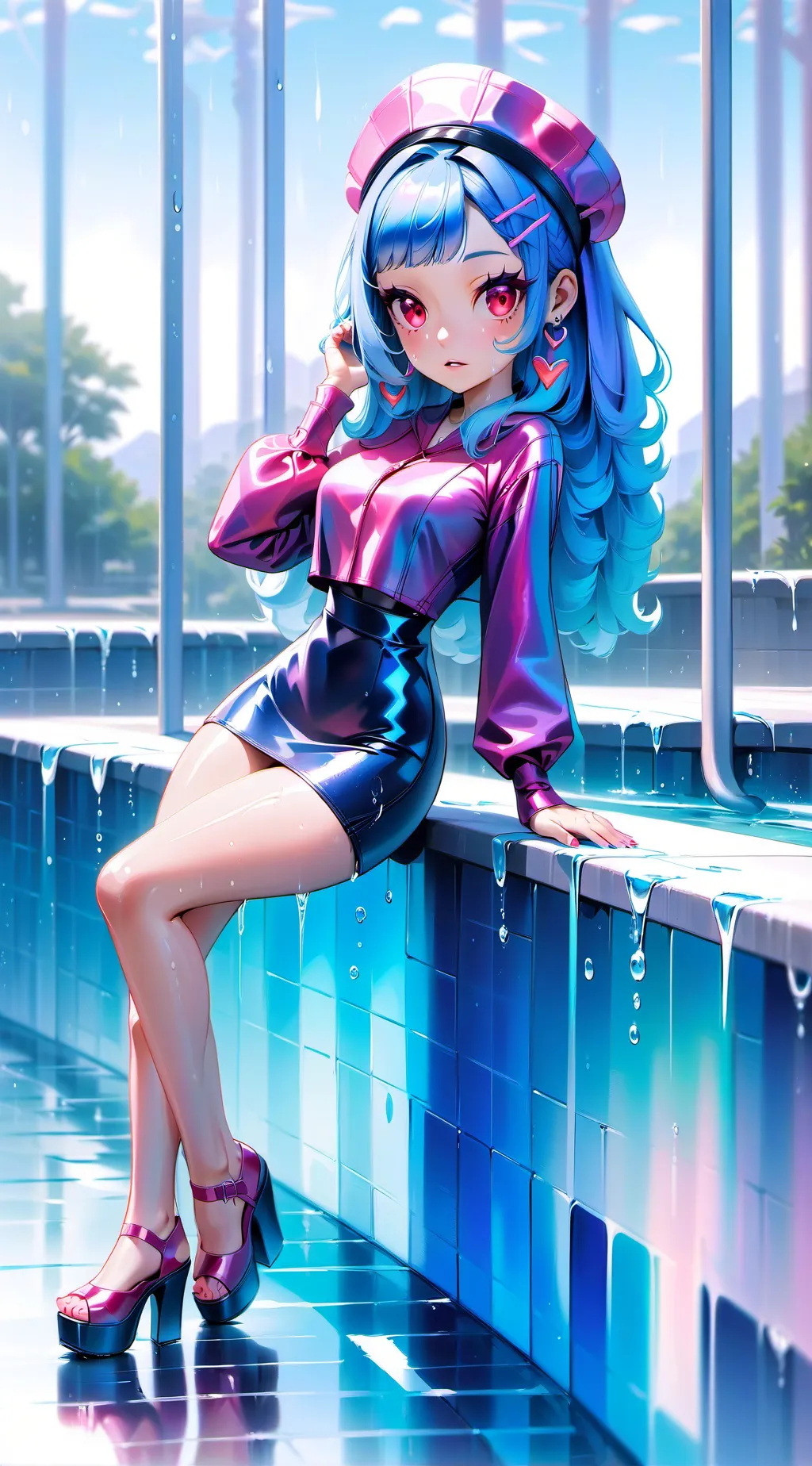 ai character: Lily 👠 🌺🌹💞🩷❤️🌸🎀🫧💮 background