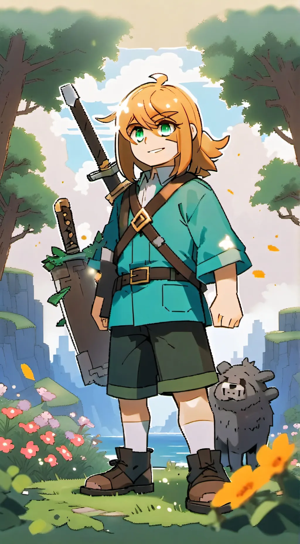 ai character: Alex de Minecraft  background