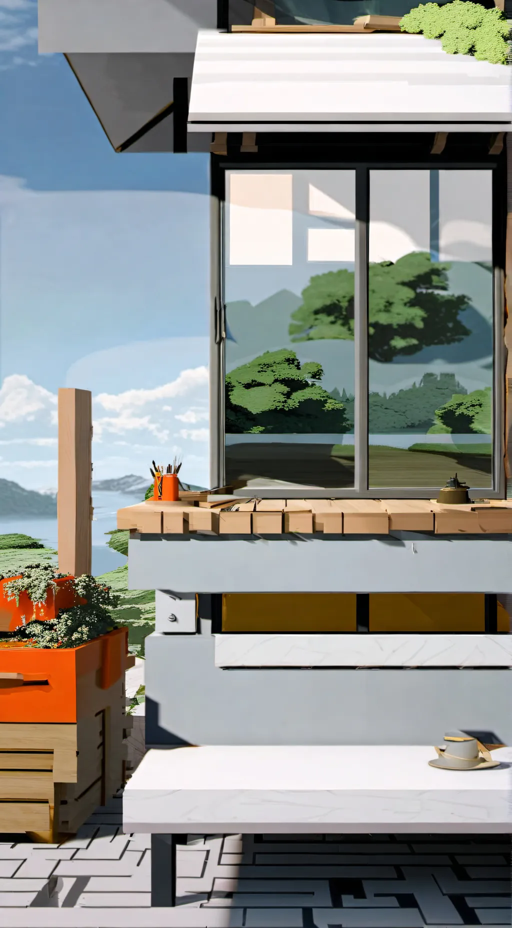 ai character: Sam and Colby argu background