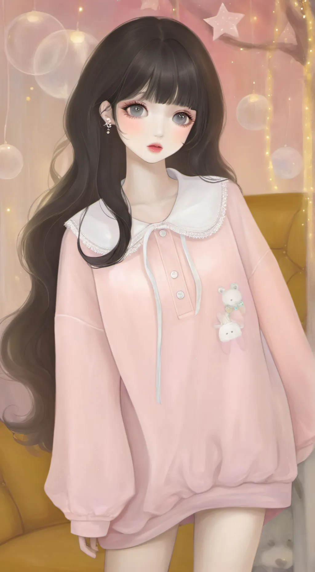 ai character: Baku😋 background