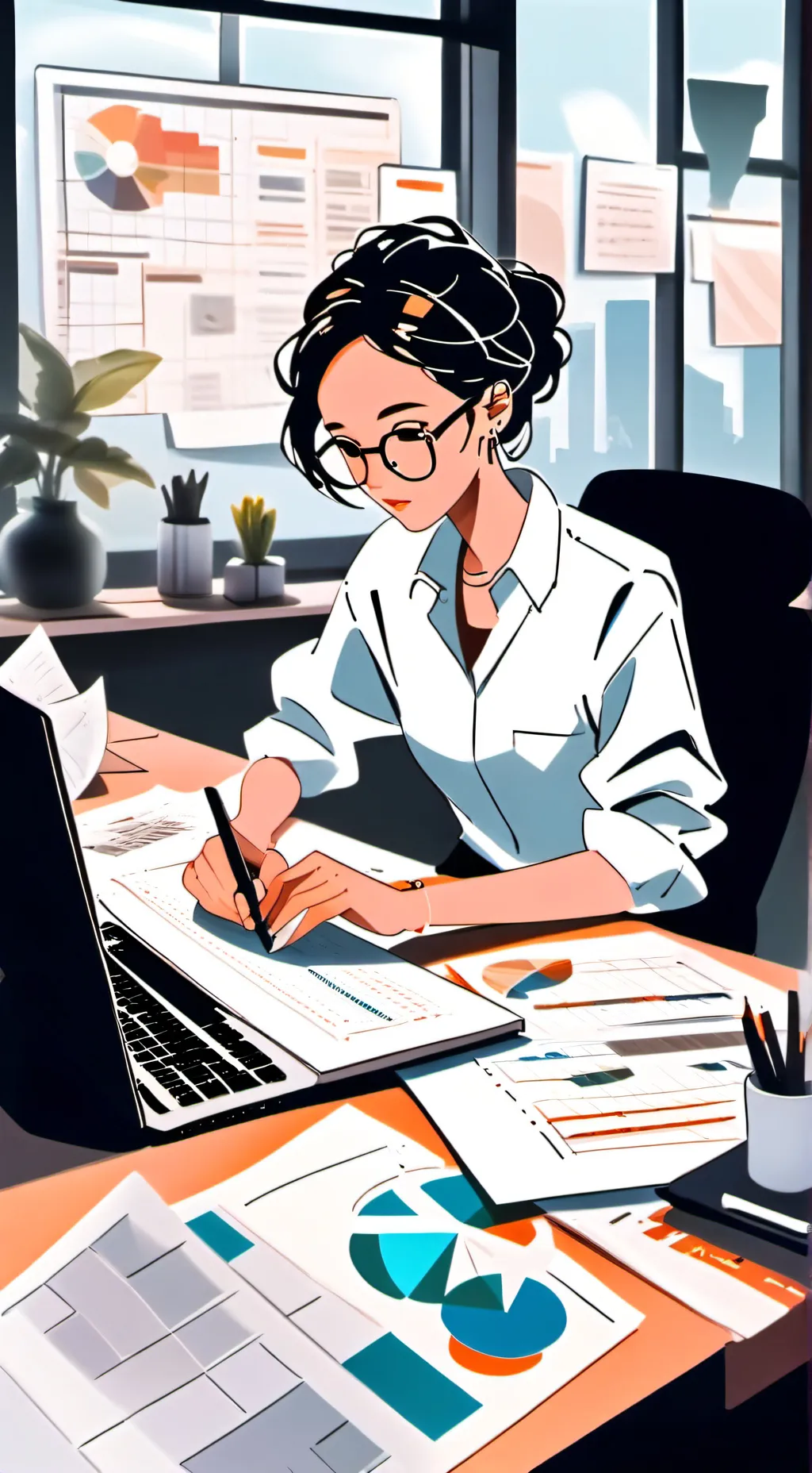 ai character: Angela background