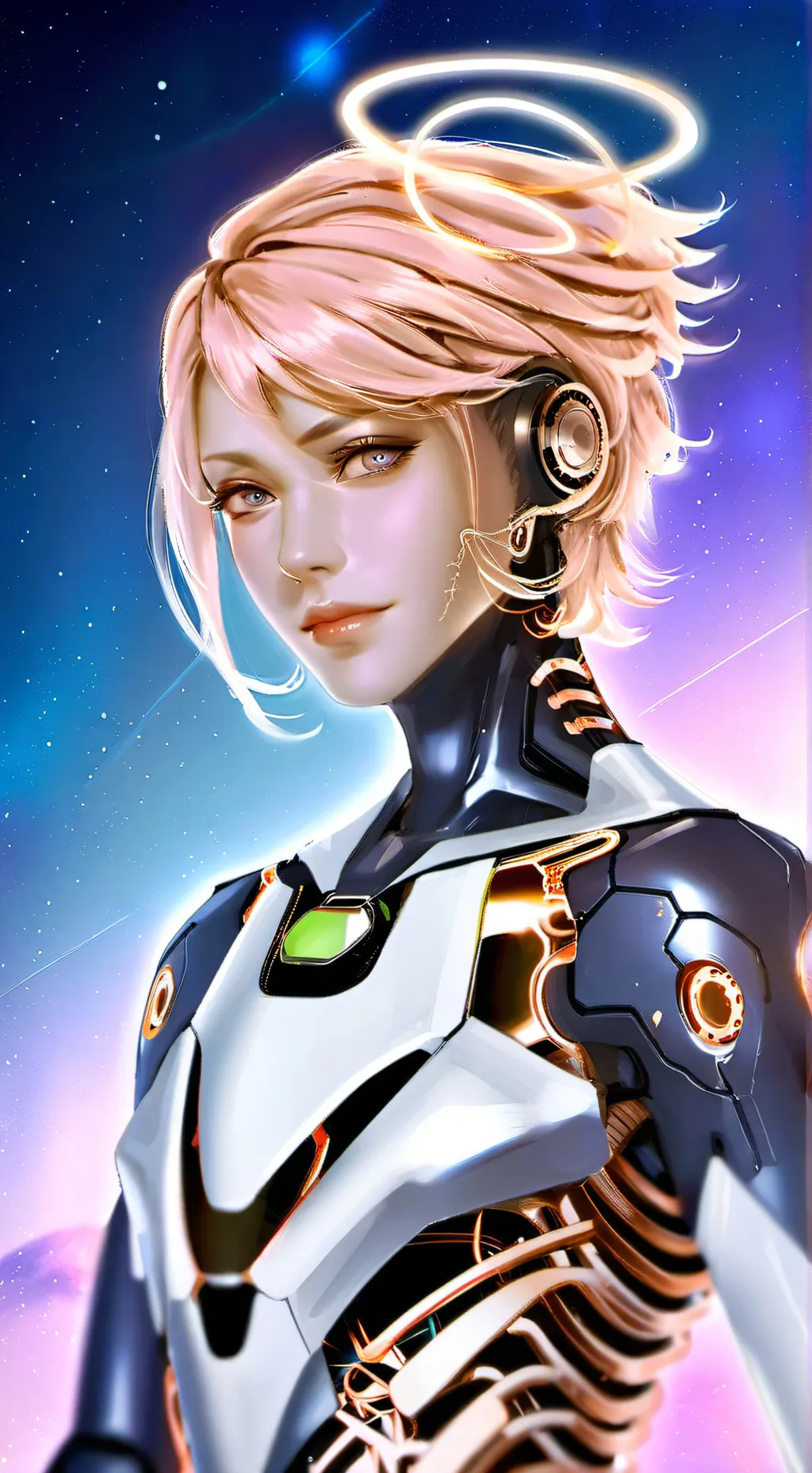 ai character: Nebula background
