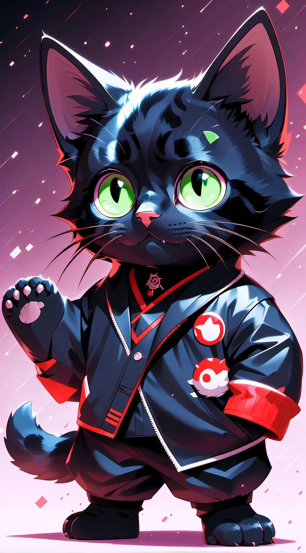 ai character: Cat ￼ background