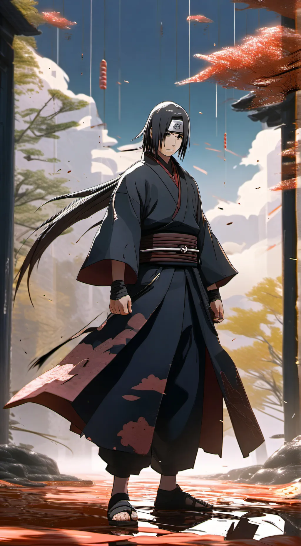 ai character: 👁️‍🗨️itachi❕ background