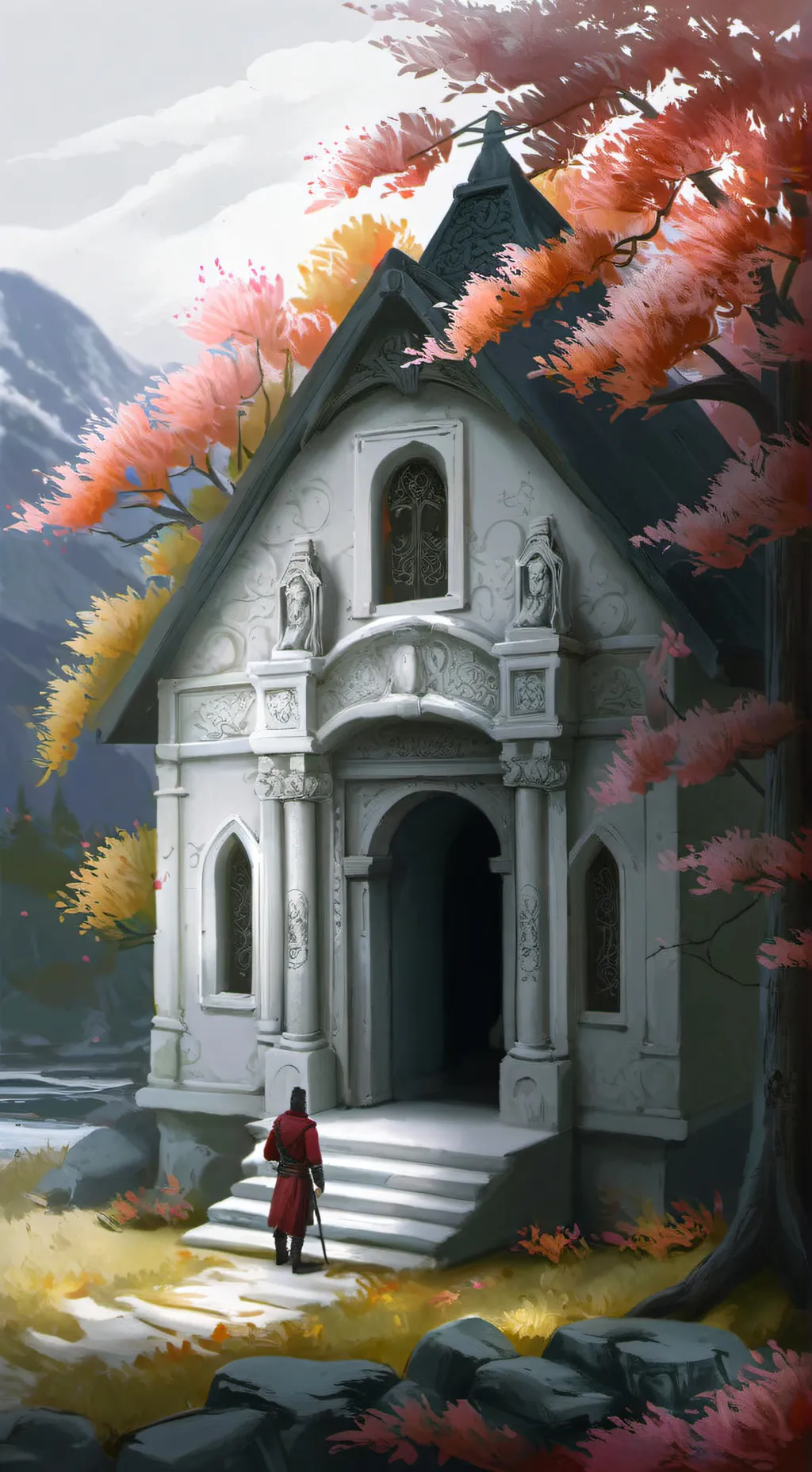 ai character: The forgotten city background