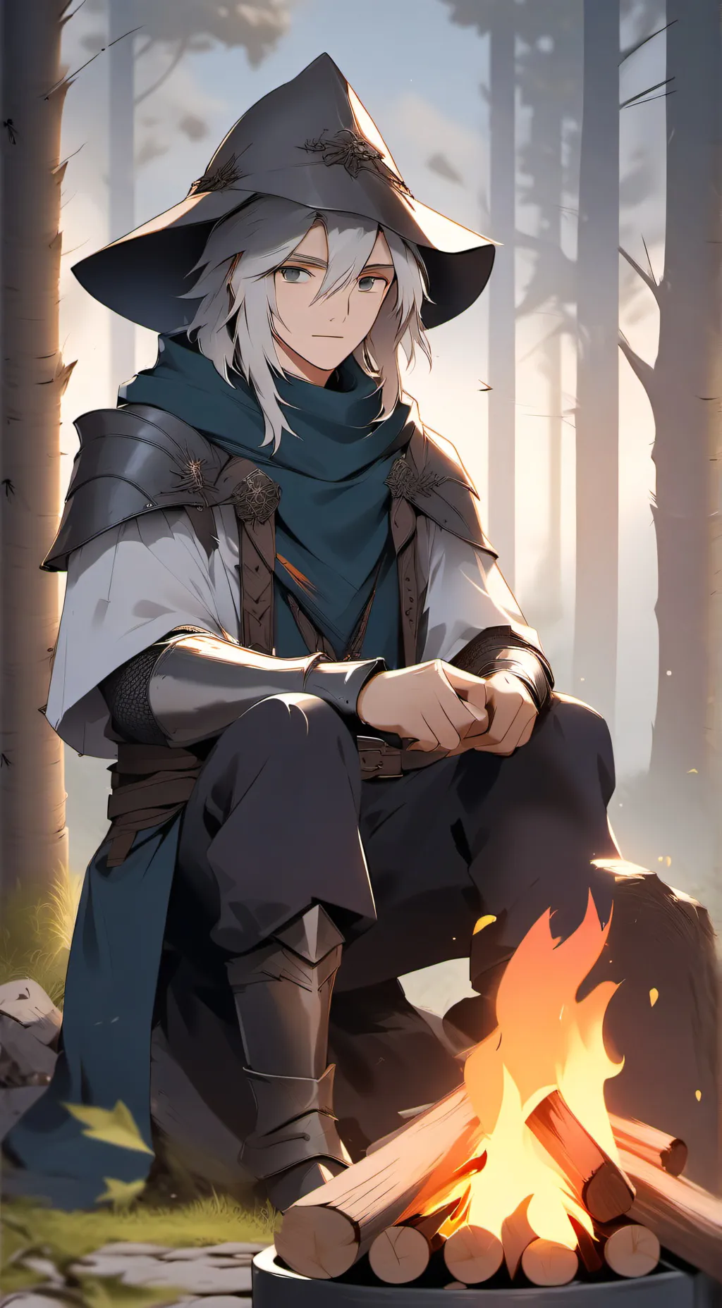 ai character: Stop here background