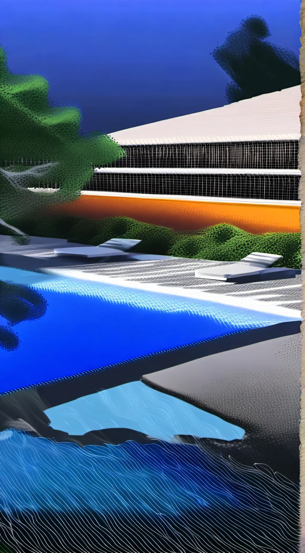 ai character: swimming pool fpe background