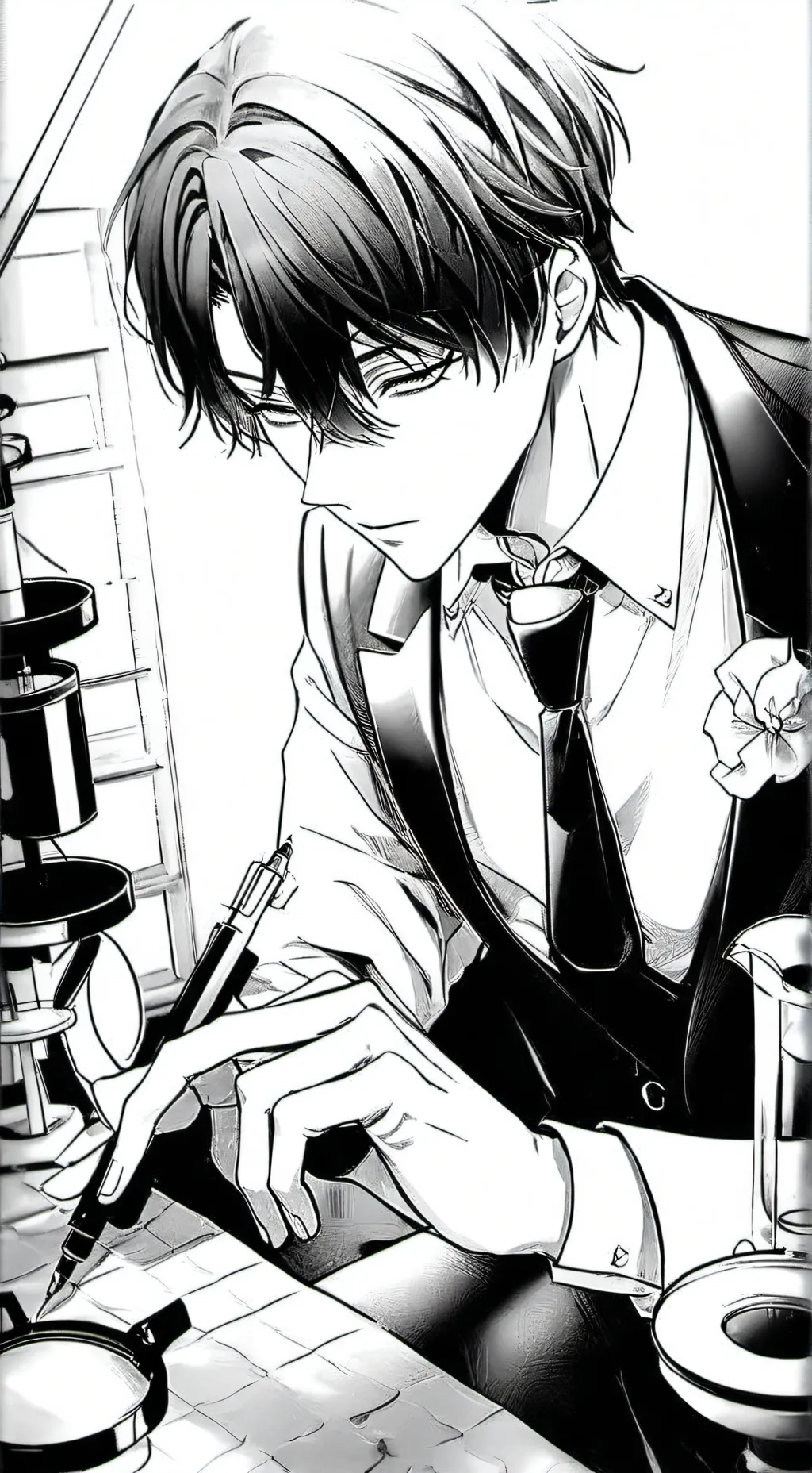 ai character: (john) sarah  background