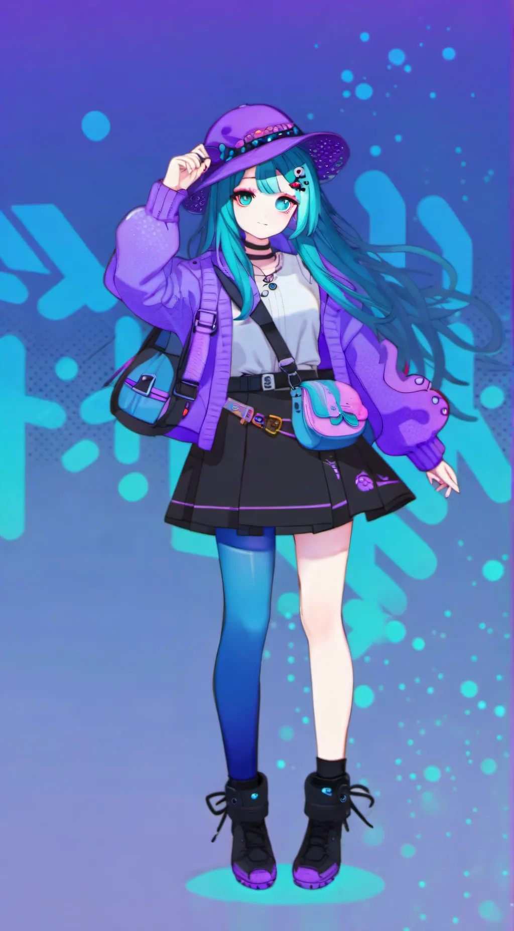 ai character: Hatsune Miku  background
